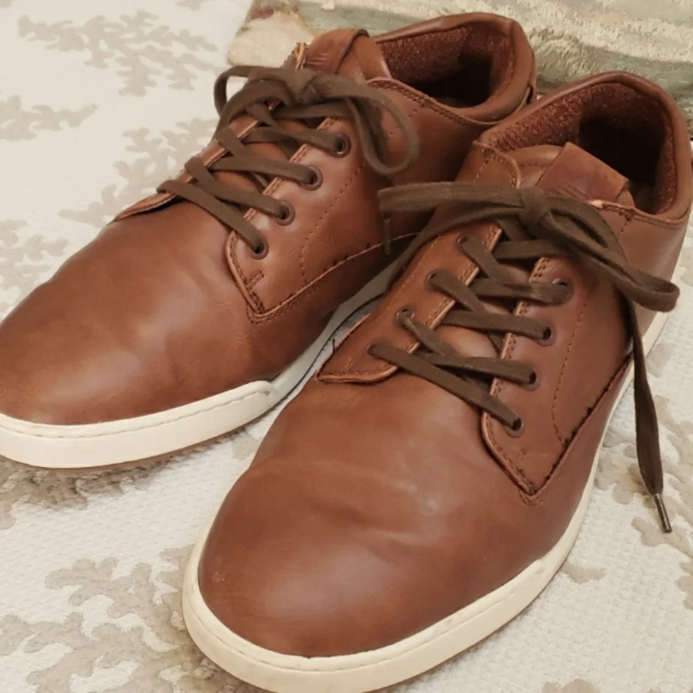 Aldo Mens Nerrawia Casual Shoes Brown Cognac Lace Up Round Toe 9.5 EUR 42.5 - Picture 2 of 16